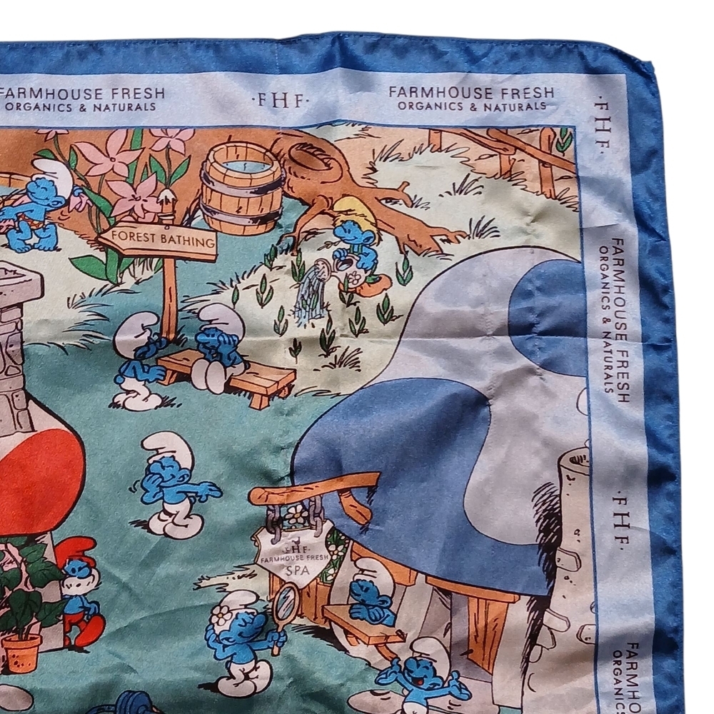 Smurfs Farmhouse Fresh Village Cartoon Scarf - Picture 4 of 12